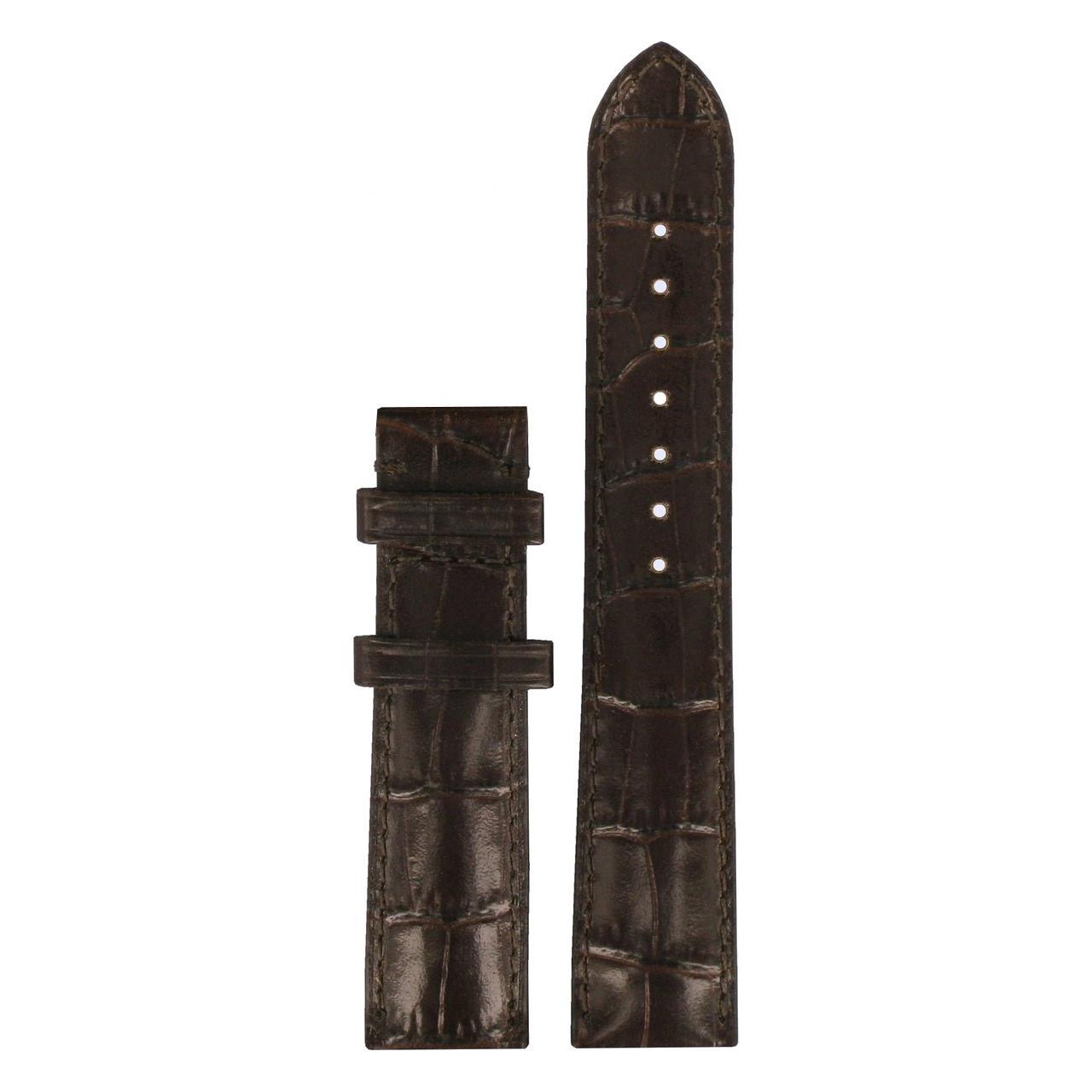 Tissot T016309A XL Watch Band T610027443 Dark Brown Leather 18 mm Happy Chic - Watch Plaza