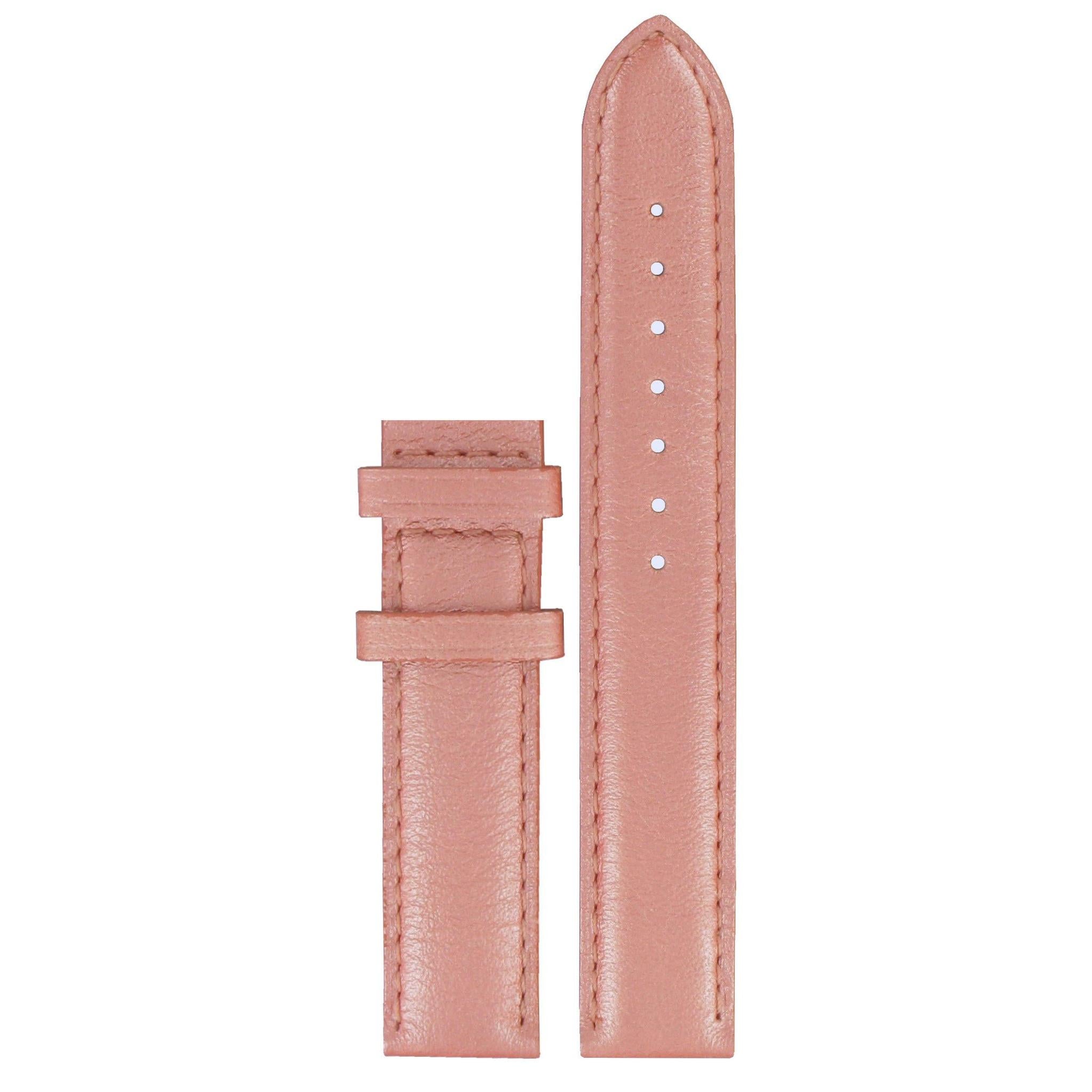 Tissot T017309A Watch Band T610028704 Pink Leather 16 mm Fabulous Garden - Watch Plaza