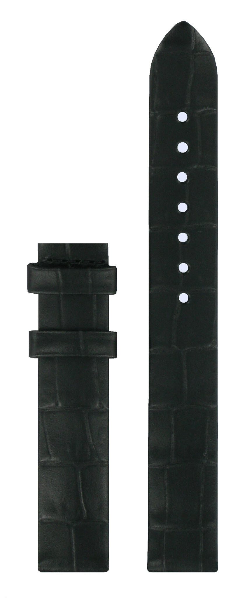 Tissot T02142552 Croco Watch Band T610026394 Black Leather 14 mm T - Wave - Watch Plaza