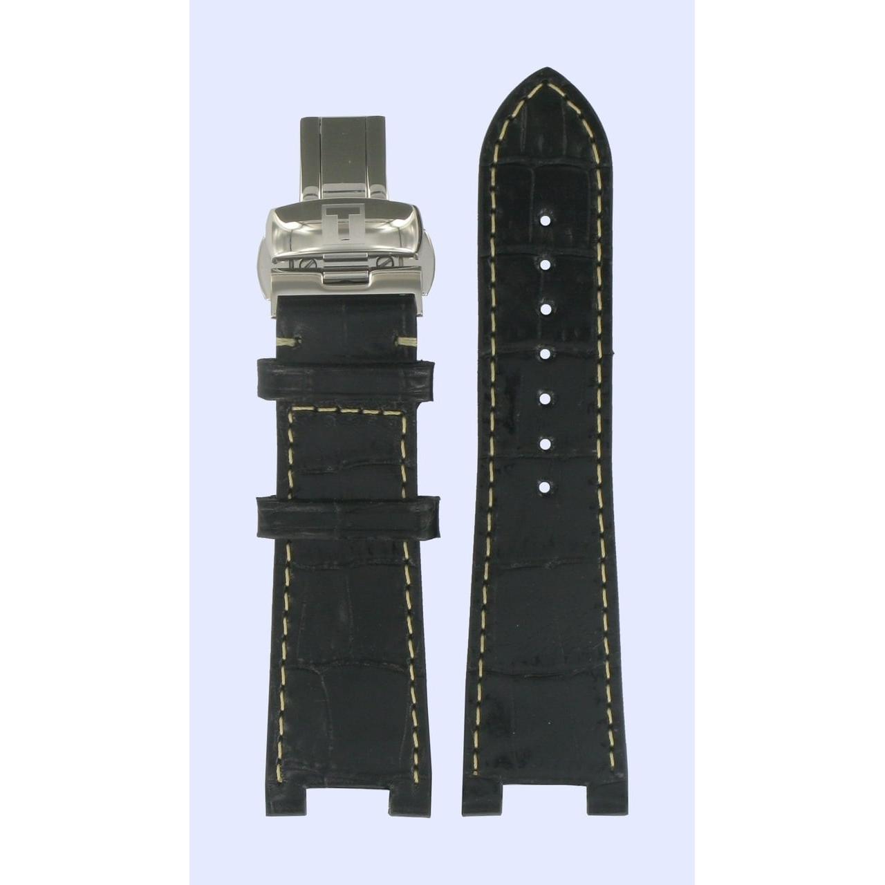 Tissot T032309A Watch Band T600027486 Black Leather 11 mm My - T - Watch Plaza