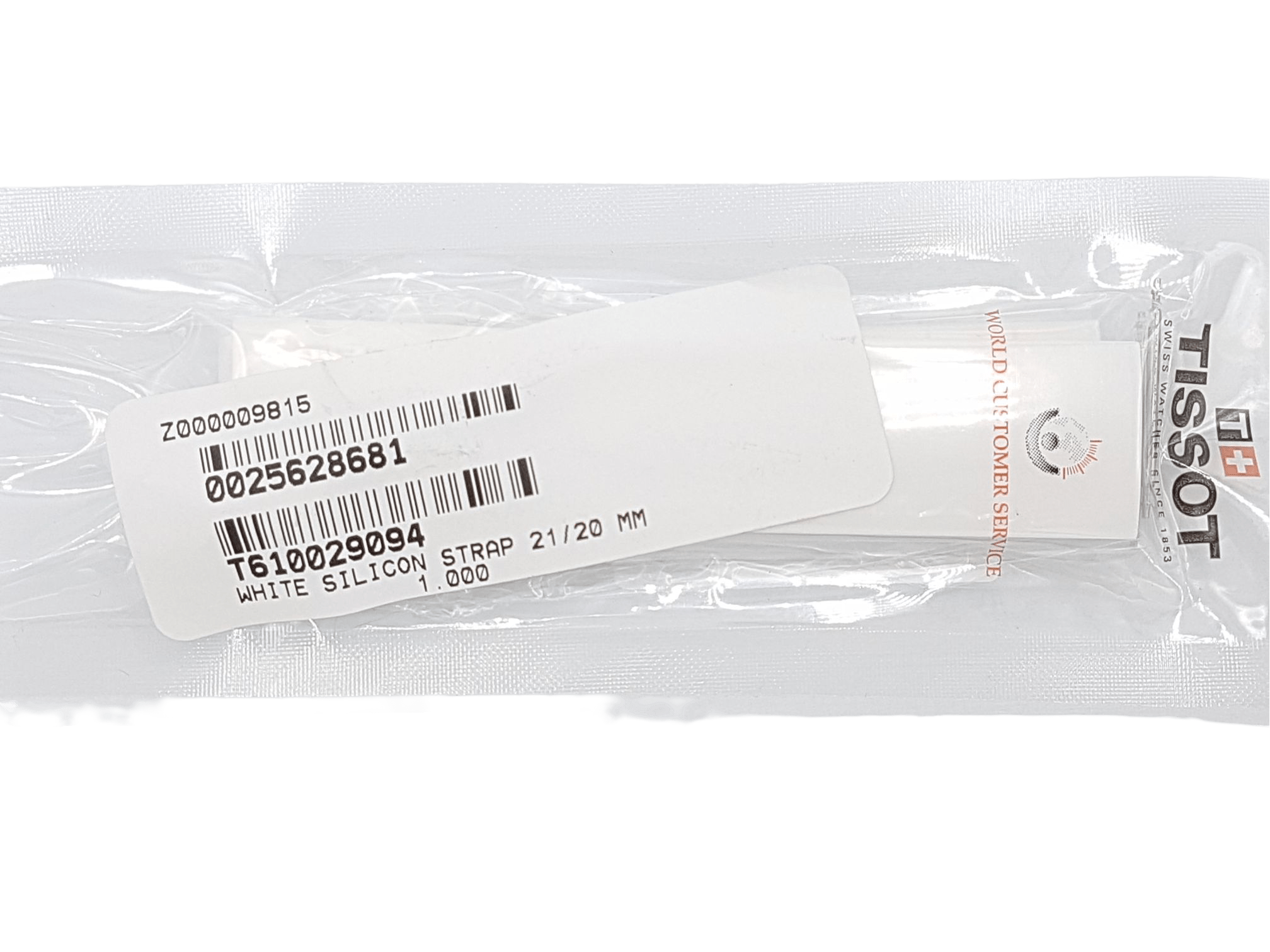 Tissot T048417 Danica Patrick Watch Band T610029094 White Silicone 21 mm T - Race - Watch Plaza