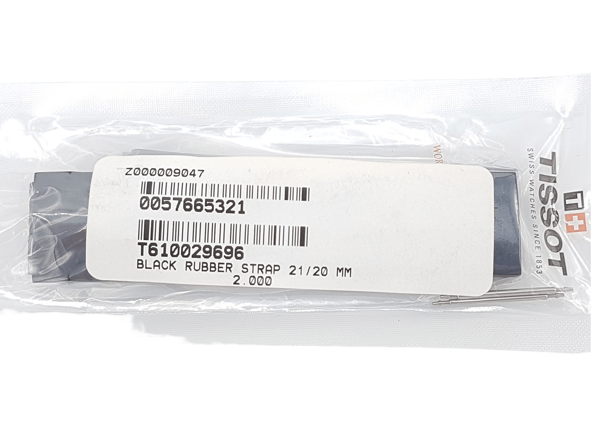 Tissot T048417A & T048427A Watch Band T610029696 Black Silicone 21 mm T - Race - Watch Plaza