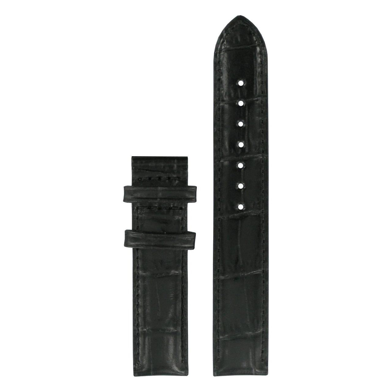 Tissot T050207A & T050217A - XL Watch Band T610034247 Black Leather 16 mm Lady Heart - Watch Plaza