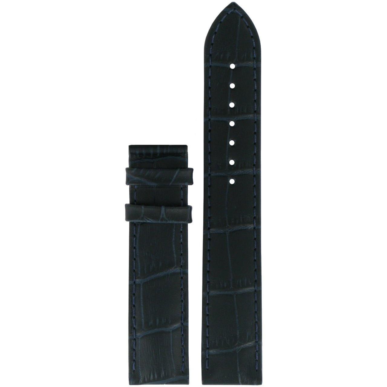 Tissot T055410A & T055417A Watch Band T610032786 Dark Blue Leather 19 mm PRC 200 - Watch Plaza