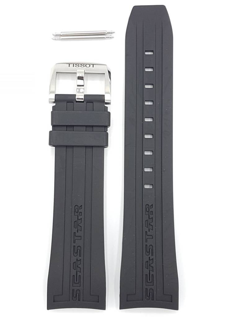 Tissot T066427A & T066414 Seastar 660 Watch Band T603031453 Black Silicone 23 mm Seastar 1000 - Watch Plaza