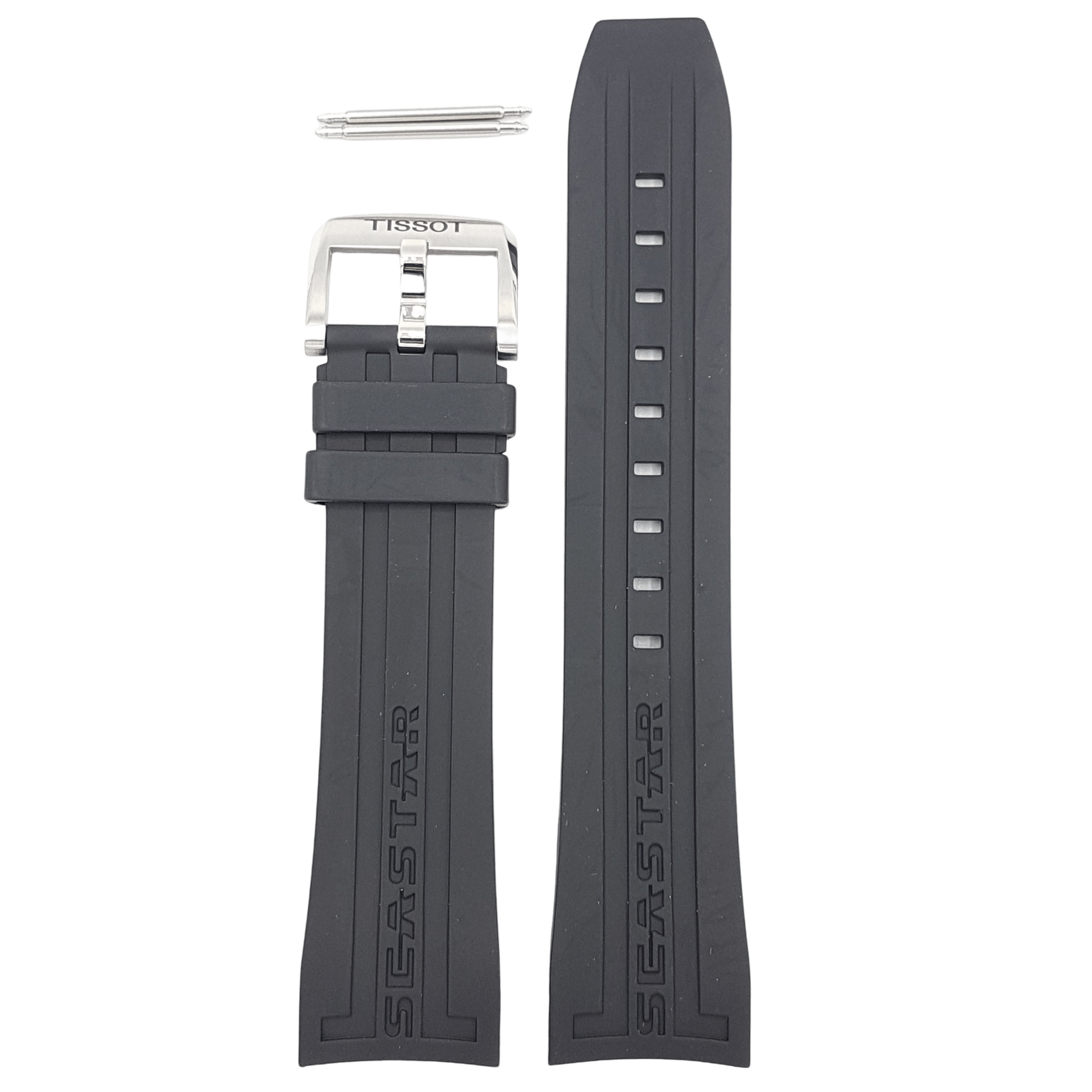 Tissot T066427A & T066414 Seastar 660 Watch Band T603031453 Black Silicone 23 mm Seastar 1000 - Watch Plaza