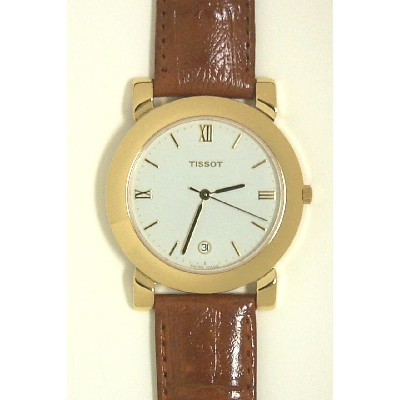 Tissot T42541113 XL Watch Band T600013228 Green Leather 18 mm Fashion - Watch Plaza