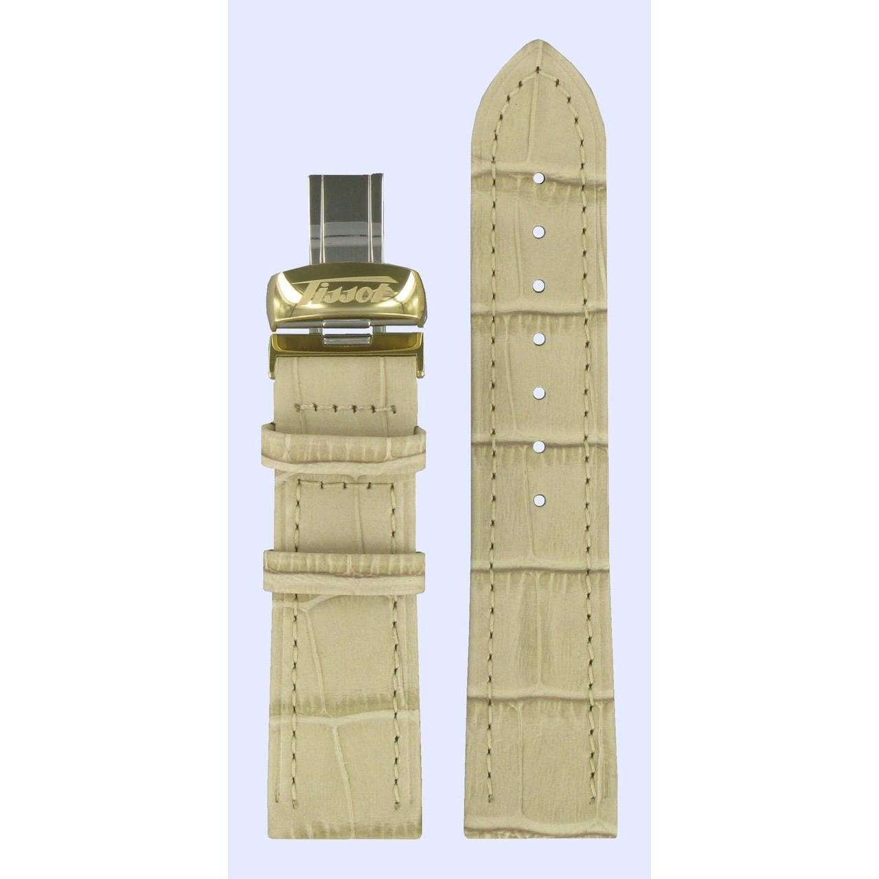 Tissot T56561232 Heritage Watch Band T600025403 Cream Leather 20 mm Prince - Watch Plaza