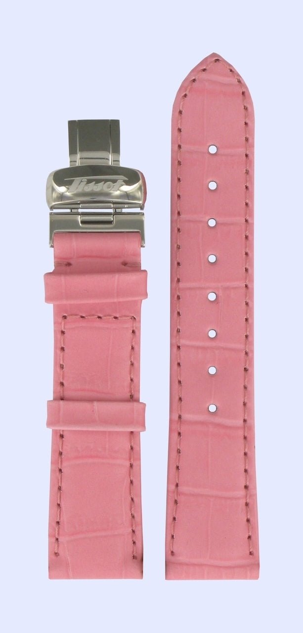 Tissot T66164702 Heritage Watch Band T600013042 Pink Leather 18 mm Porto Chrono - Watch Plaza