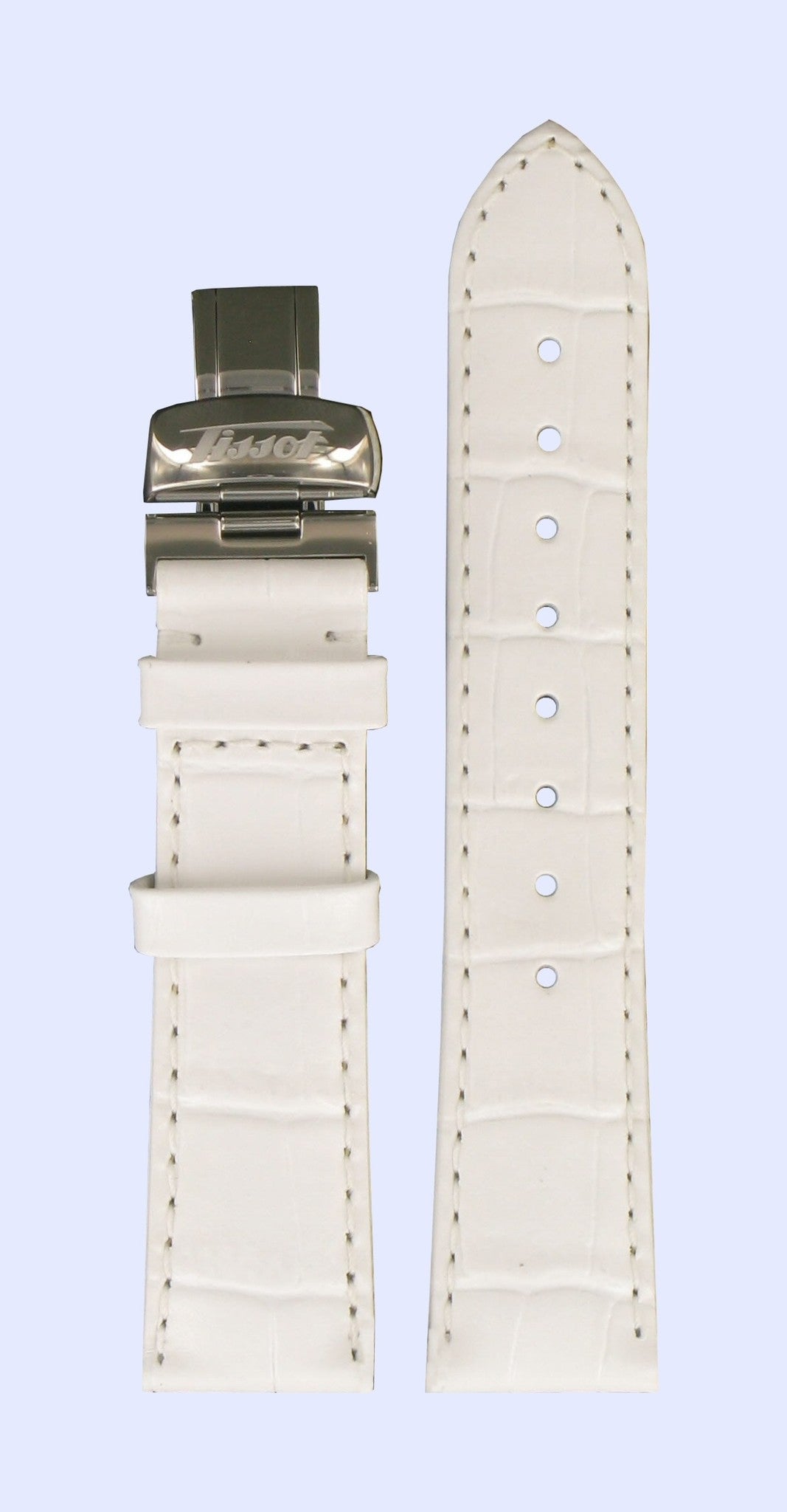 Tissot T66165782 Heritage Watch Band T600013043 White Leather 18 mm Porto Chrono - Watch Plaza