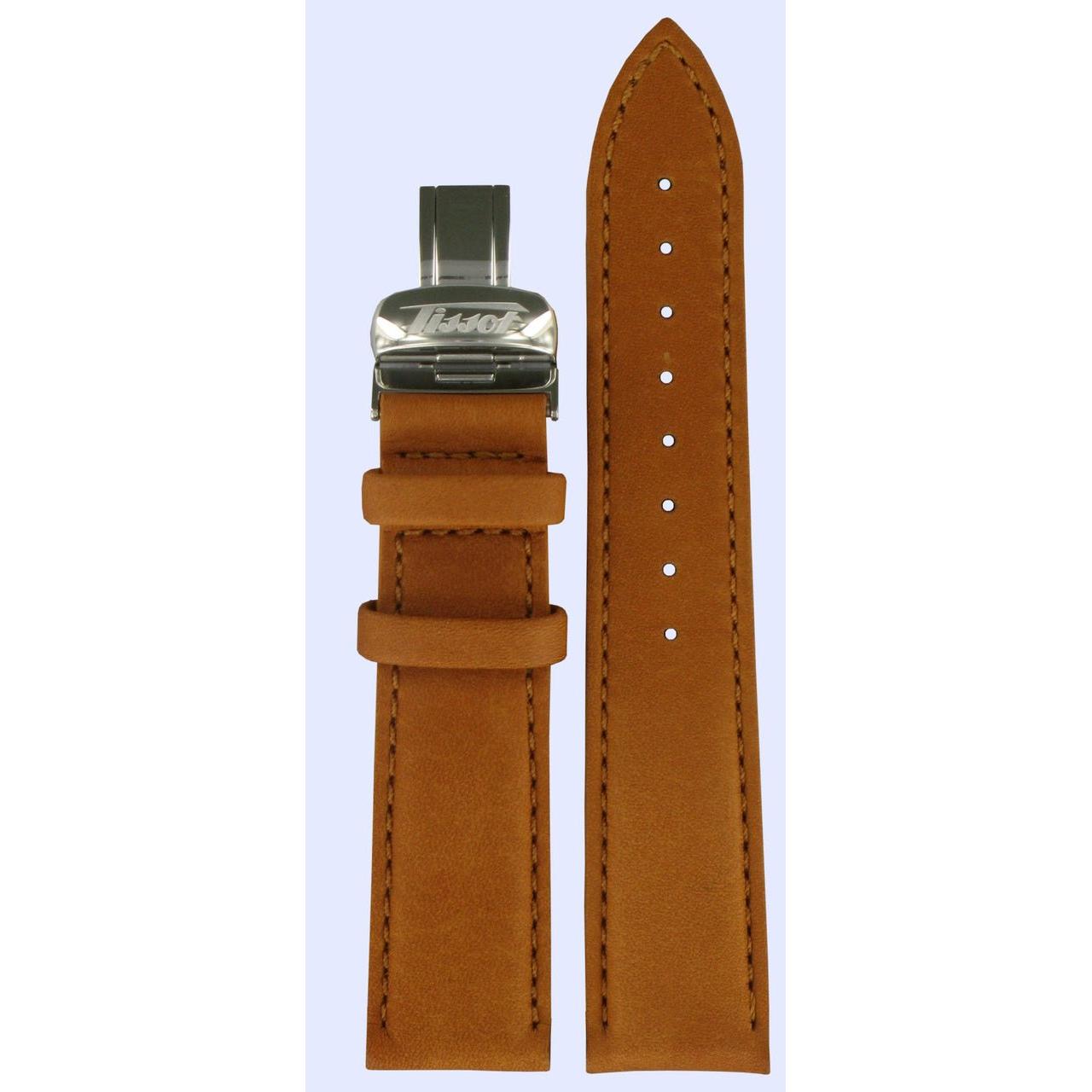 Tissot T66181933 Watch Band T600013374 Brown Leather 20 mm Heritage - Watch Plaza
