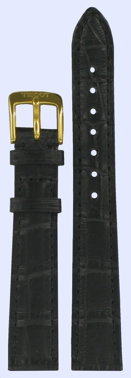 Tissot T71331131 Watch Band T600013460 Black Leather 14 mm Bellflower - Watch Plaza