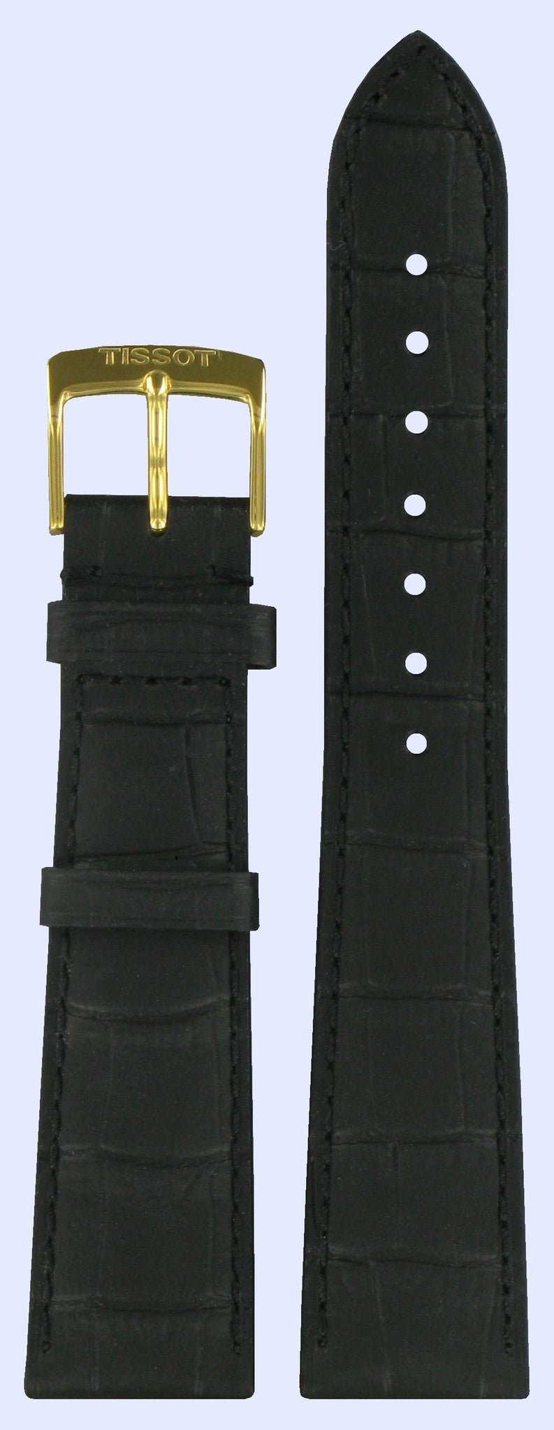 Tissot T71361624 Watch Band T600013475 Black Leather 20 mm Orinda - Watch Plaza