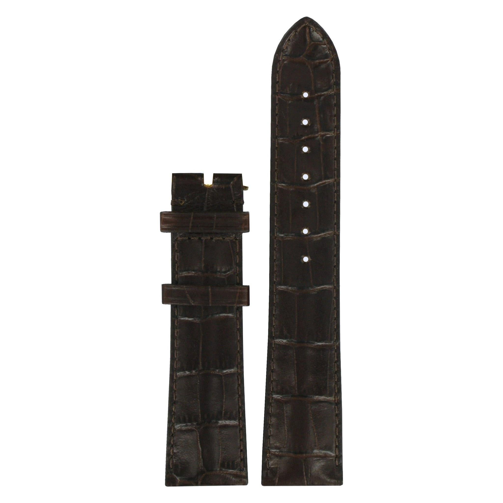 Tissot T71863254 & T71363234 Watch Band T610030632 Dark Brown Leather 21 mm Sculpture Line - Watch Plaza