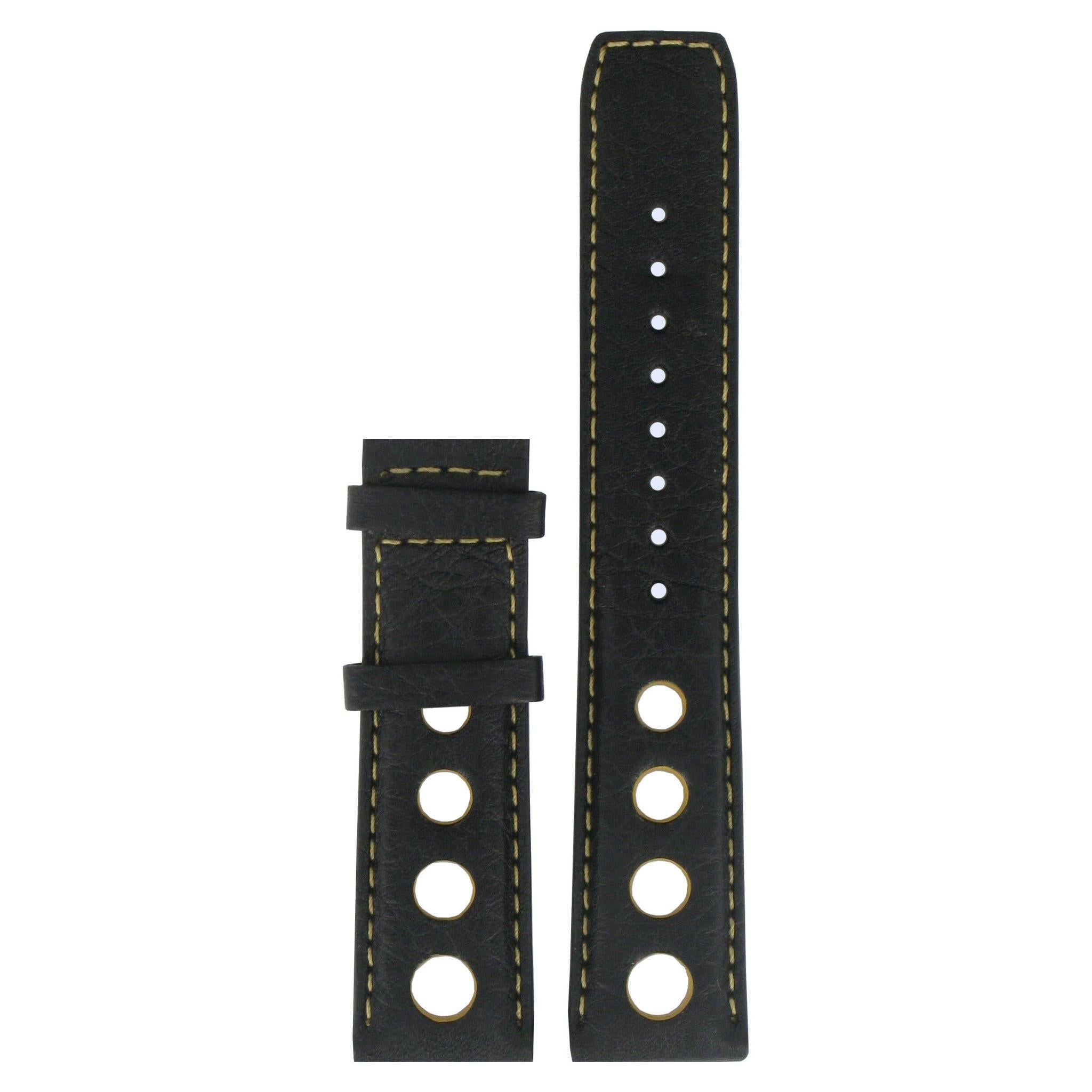 Tissot T91142851 & T91142781 XL Watch Band T610016987 Black Leather 20 mm PRS 516 - Watch Plaza