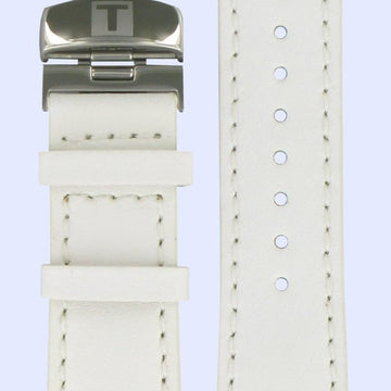 Tissot Z252/352 - T33155811 Watch Band T600013559 White Leather 20 mm T - Touch - Watch Plaza