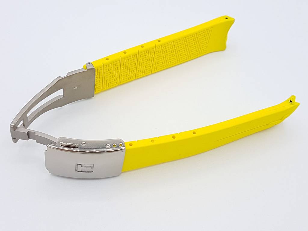 Tissot Z253 / Z353 - Nascar Watch Band T603020717 Yellow Silicone 20 mm T - Touch - Watch Plaza