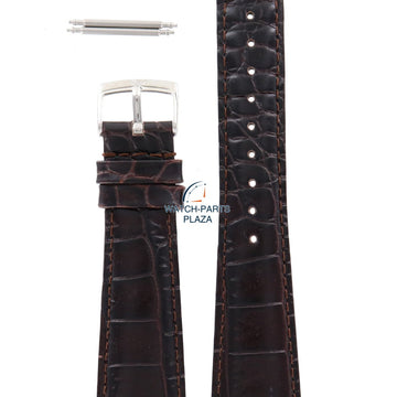 Watch Band AR0203 Emporio Armani dark brown leather strap 22mm original - Watch Plaza
