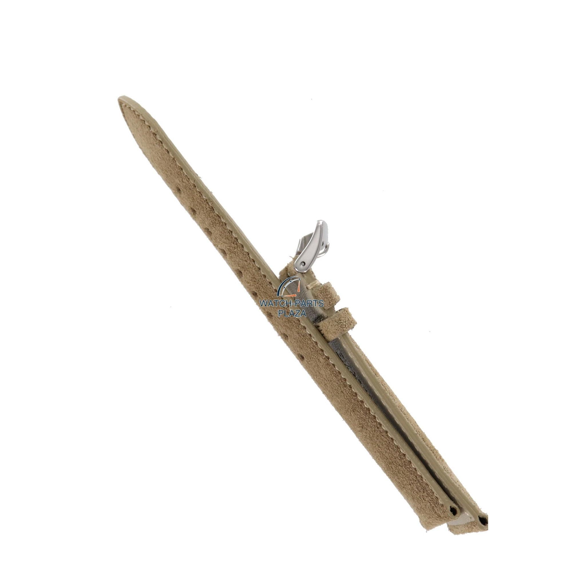 Watch Band AR0907 Emporio Armani suede leather strap 22mm beige - Watch Plaza