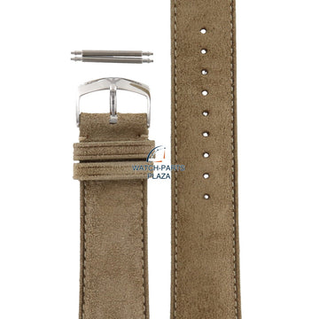 Watch Band AR0907 Emporio Armani suede leather strap 22mm beige - Watch Plaza