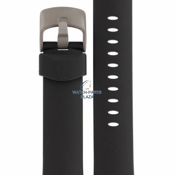 Watch Band AR1100 Emporio Armani Black Silicon Strap 16mm AR - 1128 - Watch Plaza