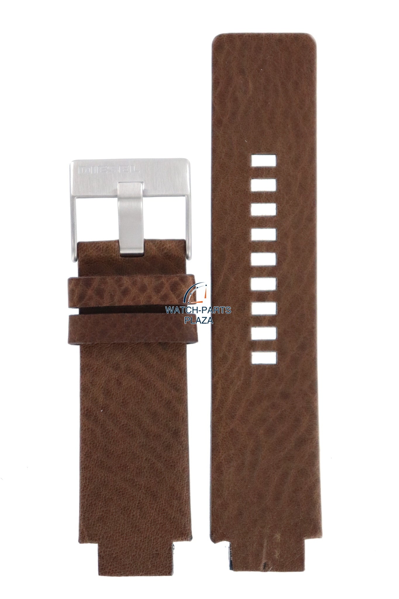 Watch Band Diesel Cliffhanger DZ1090 / DZ1123 brown leather strap 18mm genuine - Watch Plaza