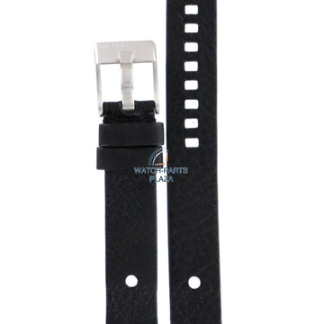 Watch Band Diesel DZ1011 black genuine leather strap 16mm original - Watch Plaza