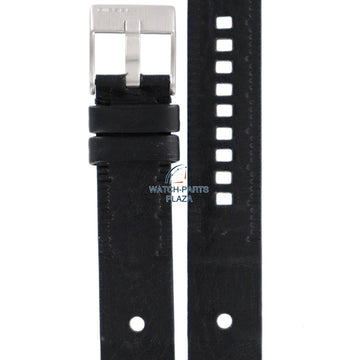 Watch Band Diesel DZ1013 black leather strap 20mm original - Watch Plaza