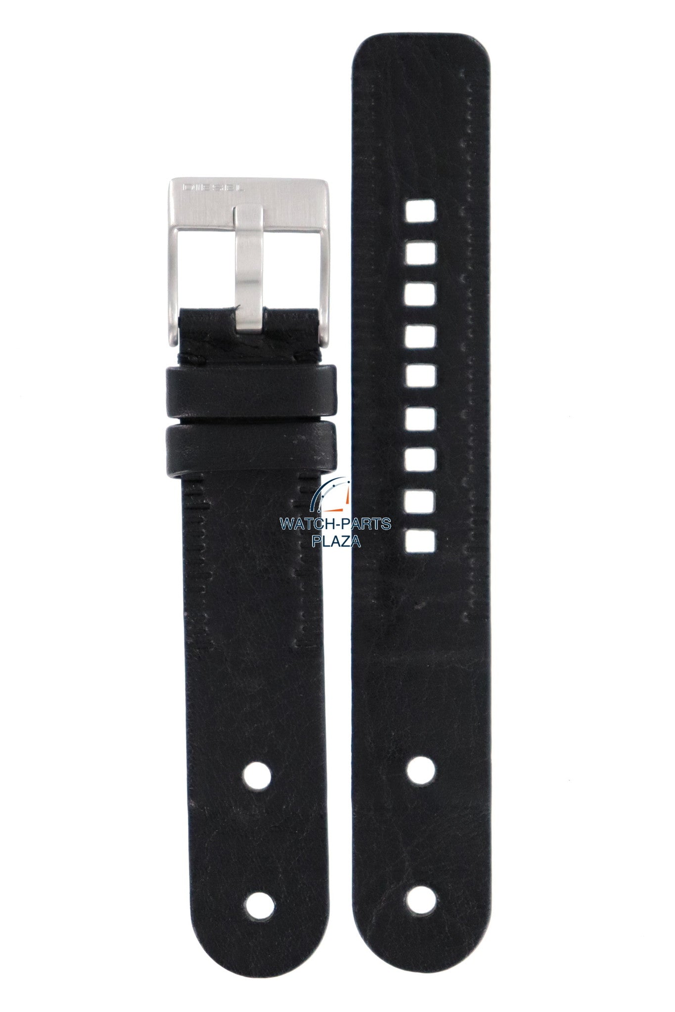 Watch Band Diesel DZ1013 black leather strap 20mm original - Watch Plaza