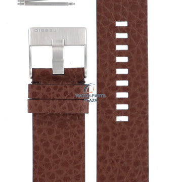 Watch Band Diesel DZ1054 brown leather strap 26mm genuine - Watch Plaza