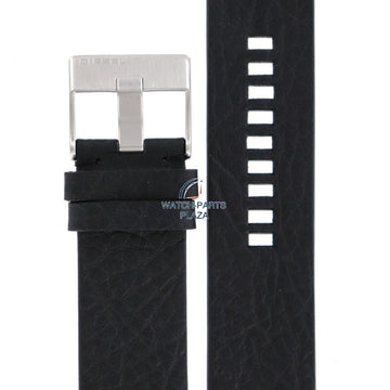 Watch Band Diesel DZ1055 black leather strap 26mm original - Watch Plaza