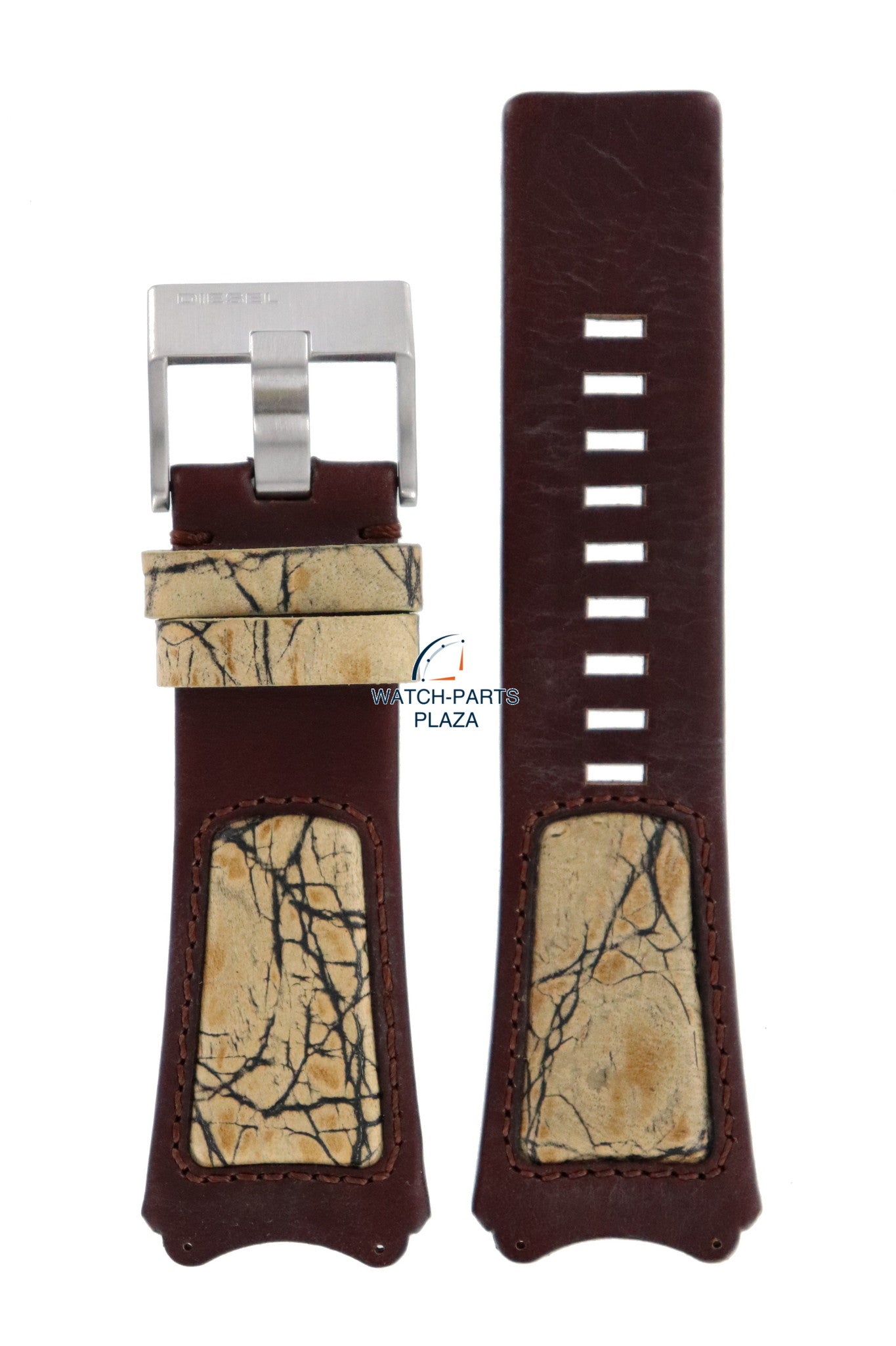 Watch Band Diesel DZ1072 brown leather strap 31mm original - Watch Plaza