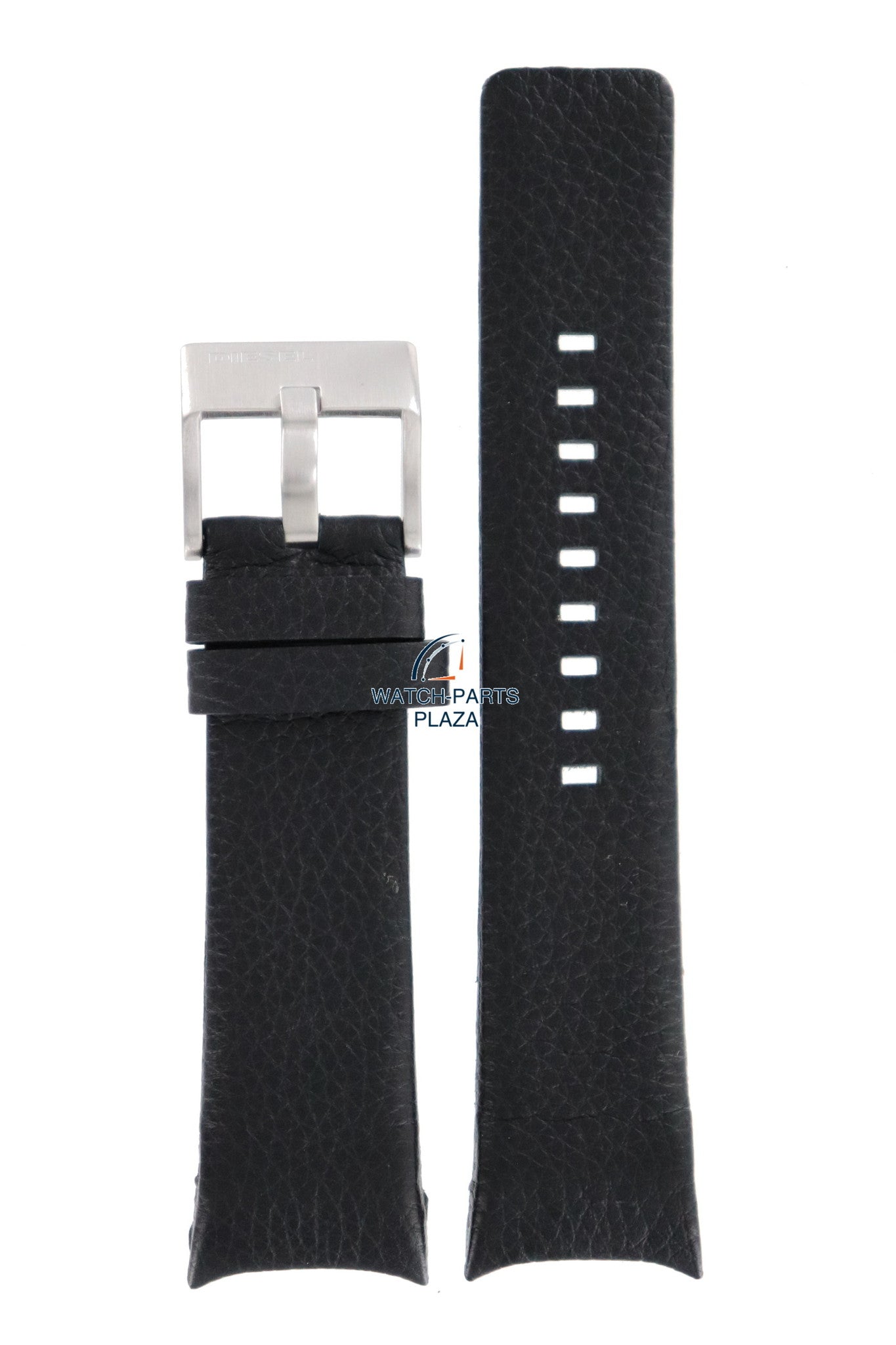 Watch Band Diesel DZ1106 black genuine leather strap 26mm original - Watch Plaza