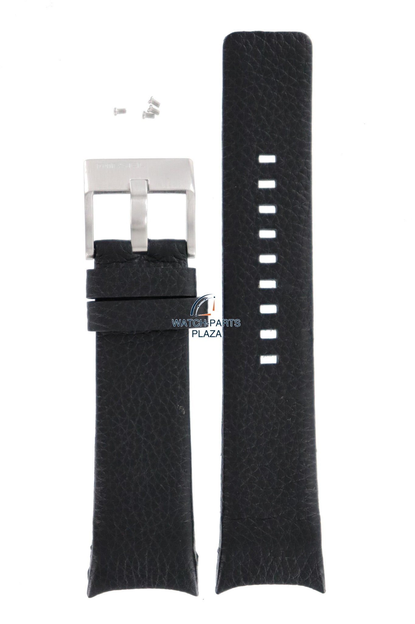 Watch Band Diesel DZ1106 black genuine leather strap 26mm original - Watch Plaza