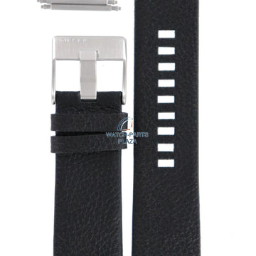 Watch Band Diesel DZ1117 black leather strap 26mm original - Watch Plaza