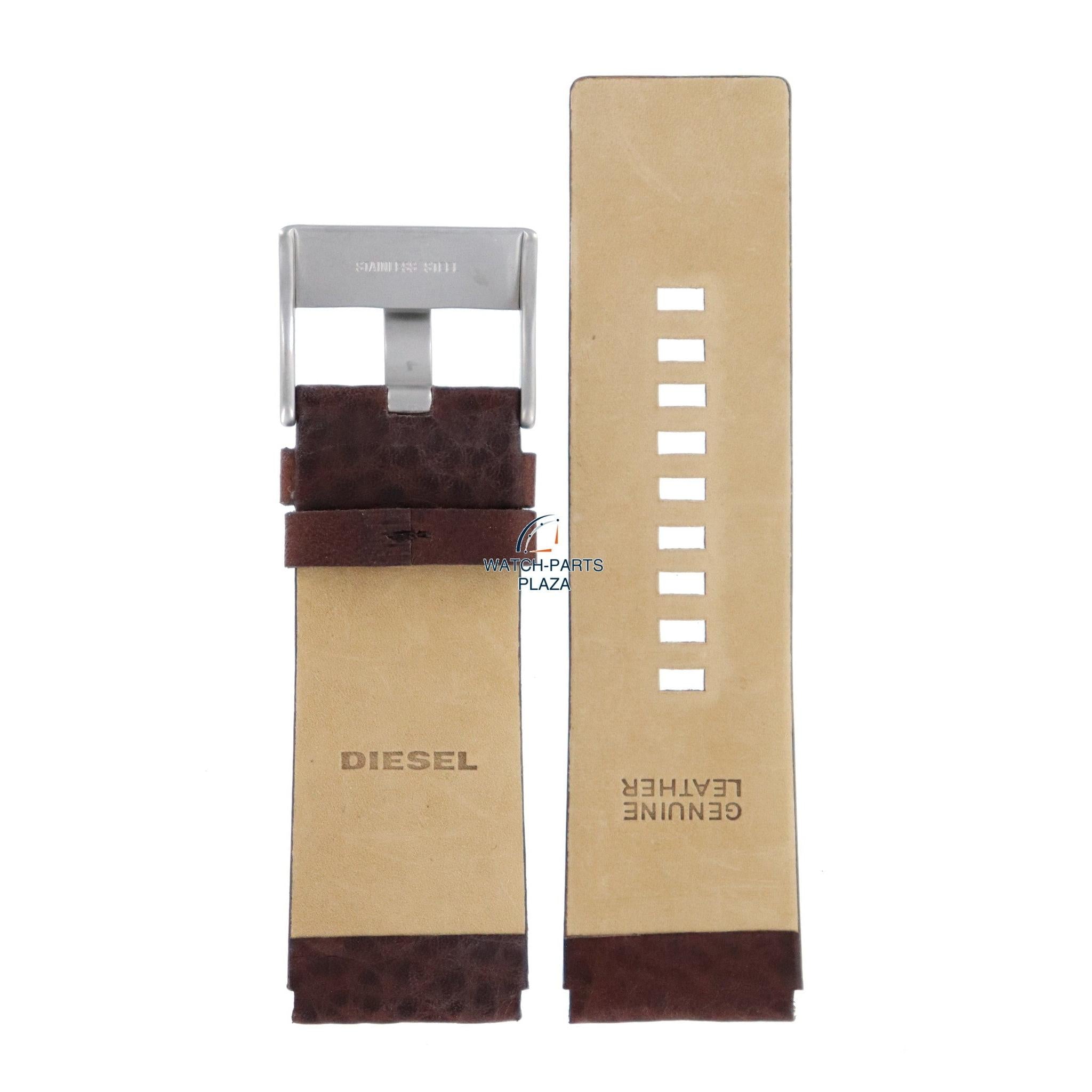 Watch Band Diesel DZ1150 brown leather strap 27mm original - Watch Plaza