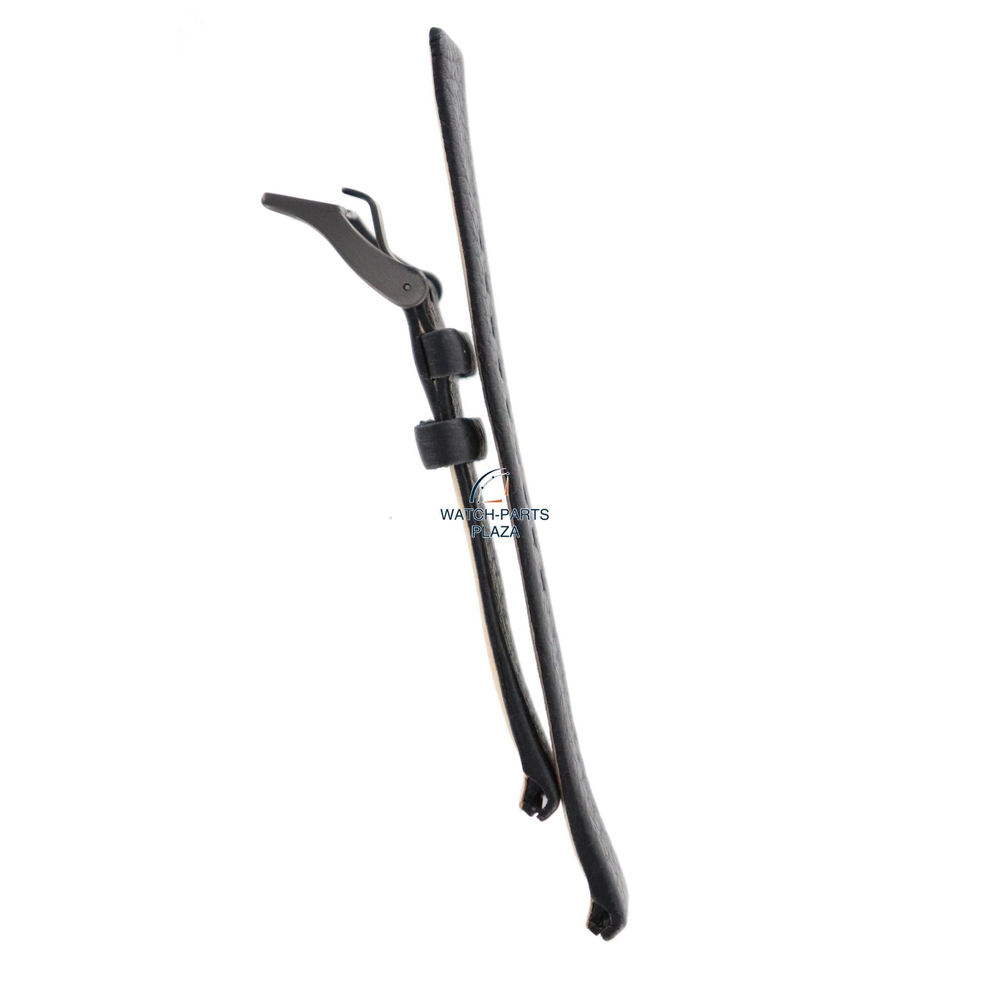 Watch Band Diesel DZ1187 black leather strap 26mm genuine black buckle - Watch Plaza