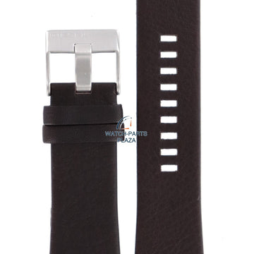 Watch Band Diesel DZ1206 dark brown leather strap 27mm original - Watch Plaza