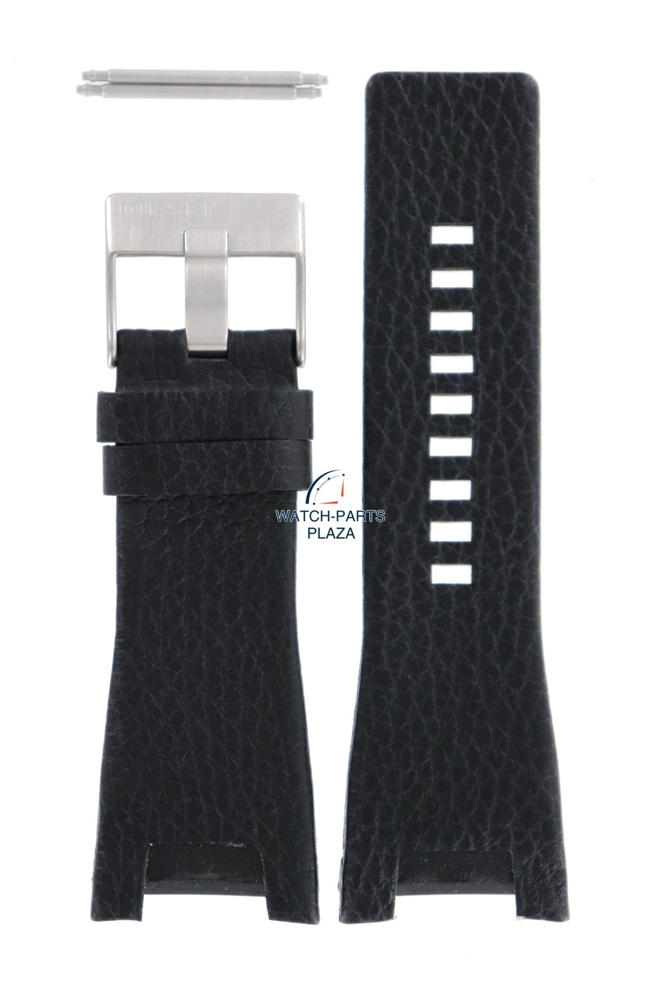Watch Band Diesel DZ1215 black leather strap 32mm Bugout DZ1282 - Watch Plaza