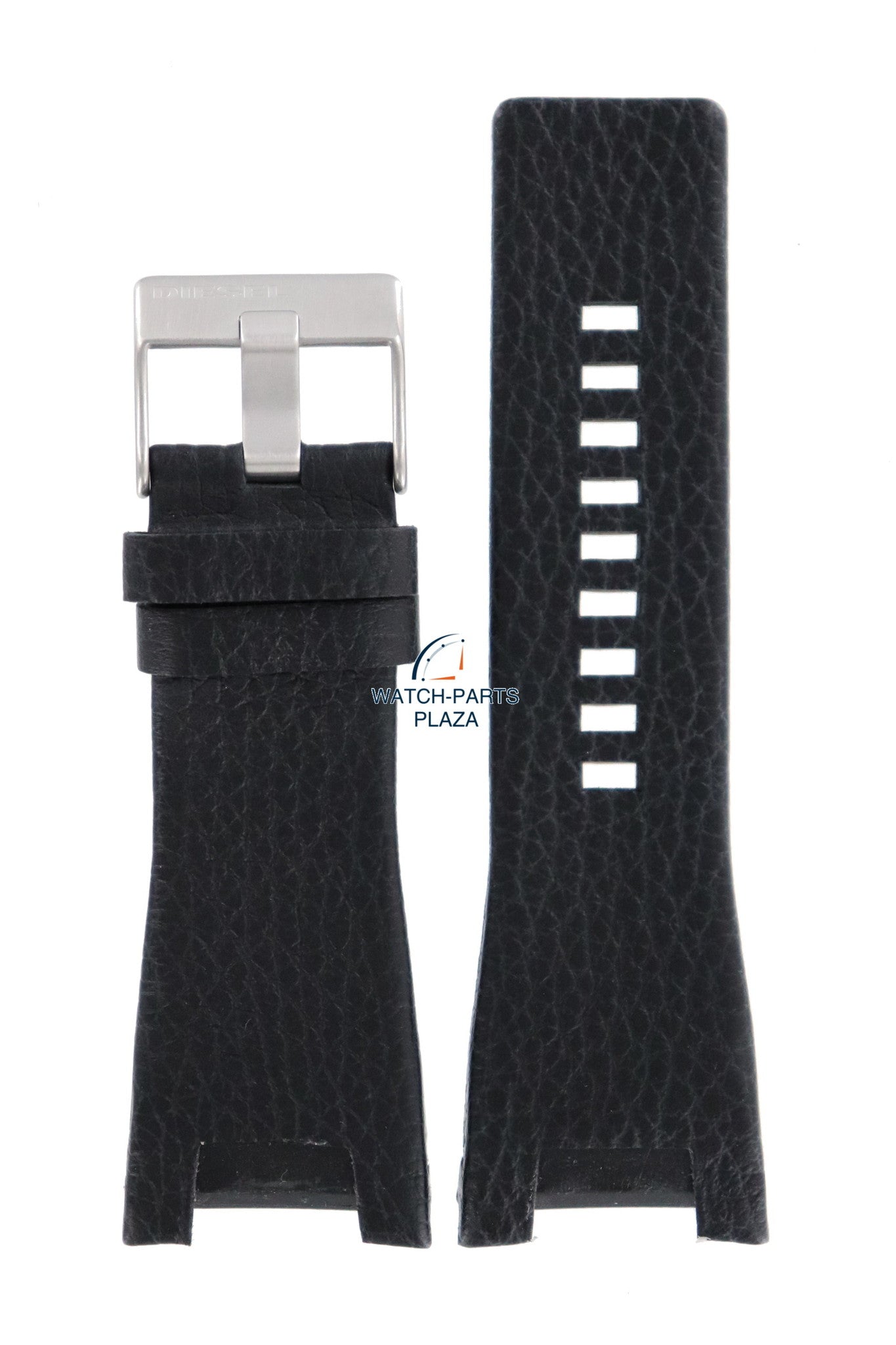Watch Band Diesel DZ1215 black leather strap 32mm Bugout DZ1282 - Watch Plaza