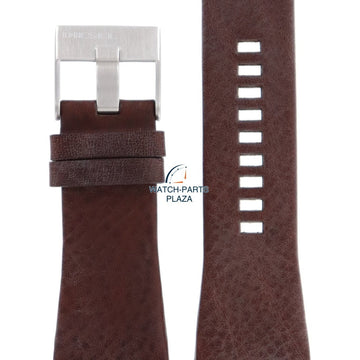 Watch Band Diesel DZ1273 brown leather strap 32mm Bugout original - Watch Plaza