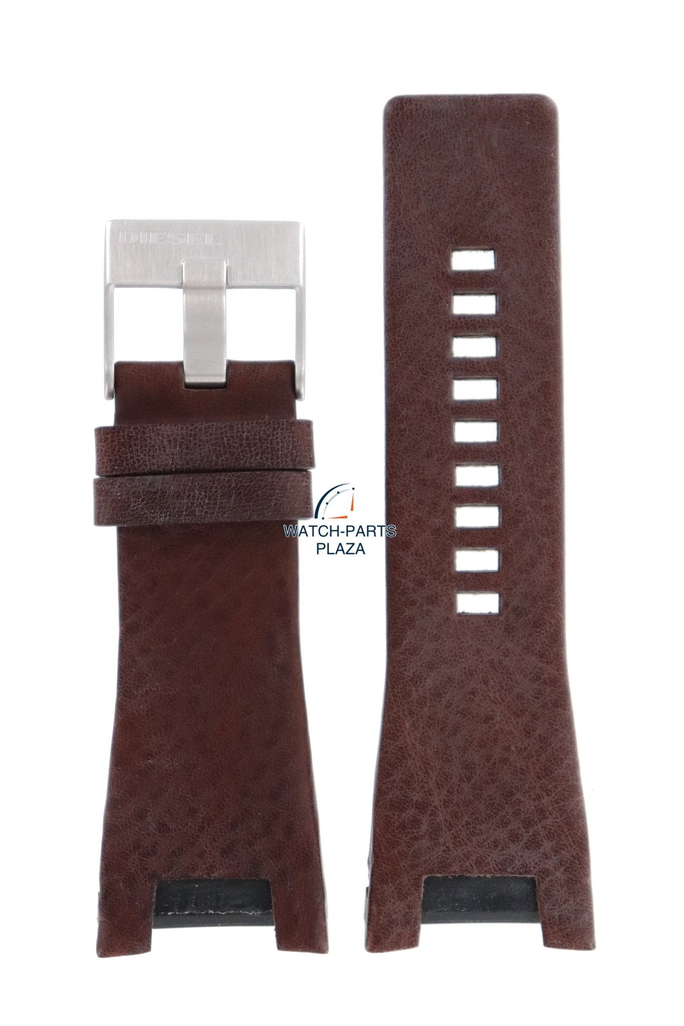 Watch Band Diesel DZ1273 brown leather strap 32mm Bugout original - Watch Plaza
