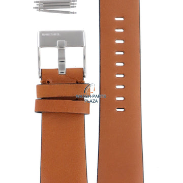 Watch Band Diesel DZ2045 light brown leather strap 18mm original - Watch Plaza
