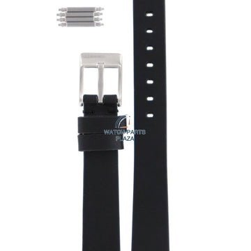 Watch Band Diesel DZ2074 black leather strap 14mm original - Watch Plaza