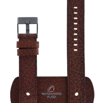 Watch Band Diesel DZ2080 brown cuff leather strap 20mm genuine - Watch Plaza