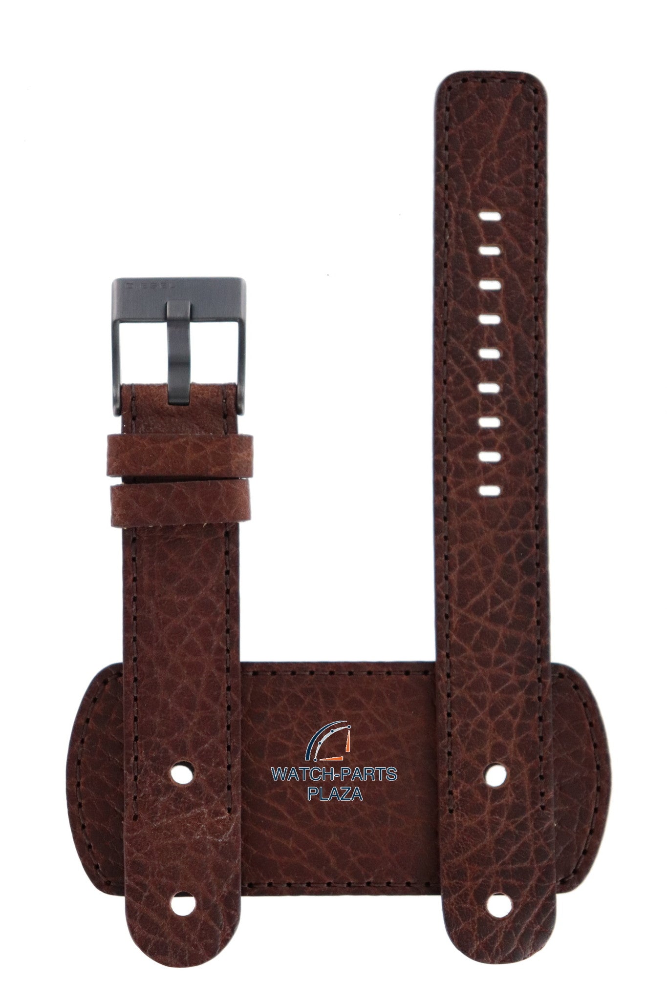 Watch Band Diesel DZ2080 brown cuff leather strap 20mm genuine - Watch Plaza
