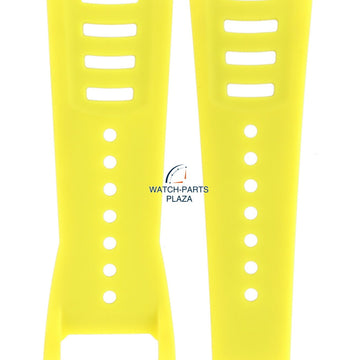 Watch Band Diesel DZ3030 yellow resin & leather strap 30mm original - Watch Plaza