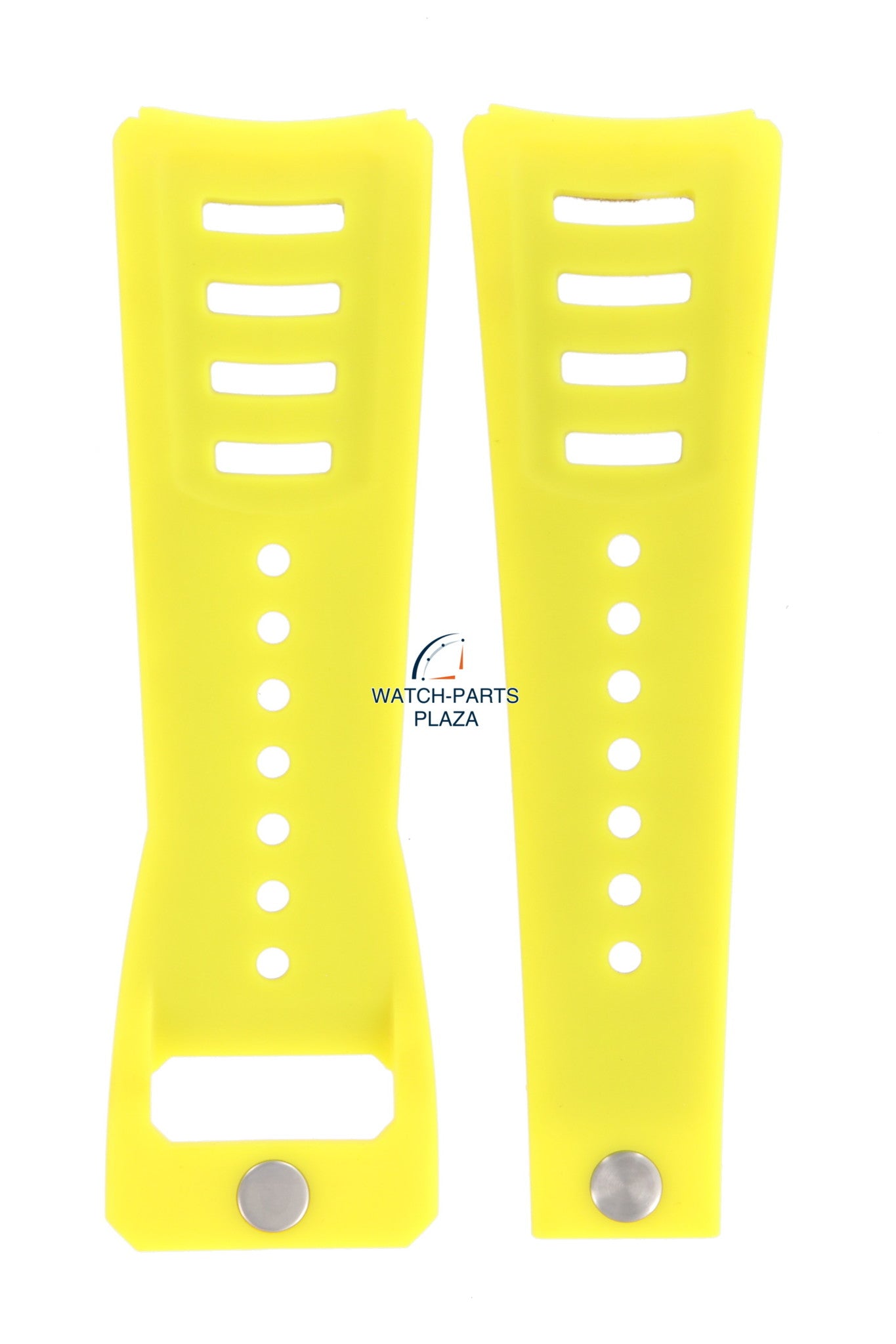 Watch Band Diesel DZ3030 yellow resin & leather strap 30mm original - Watch Plaza