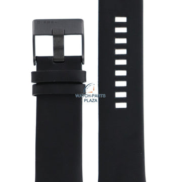 Watch Band Diesel DZ3034 black genuine leather strap 31mm original - Watch Plaza