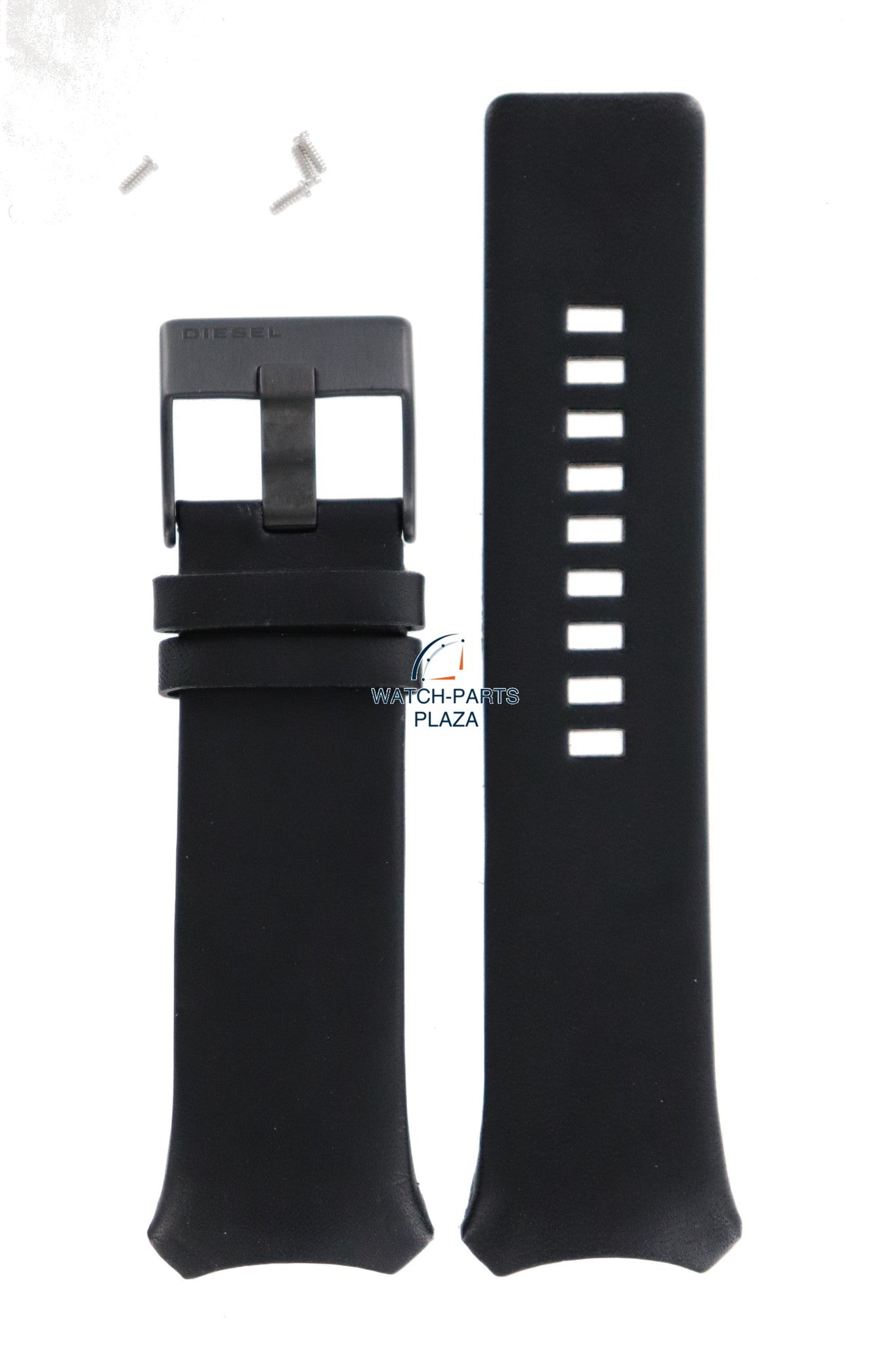 Watch Band Diesel DZ3034 black genuine leather strap 31mm original - Watch Plaza